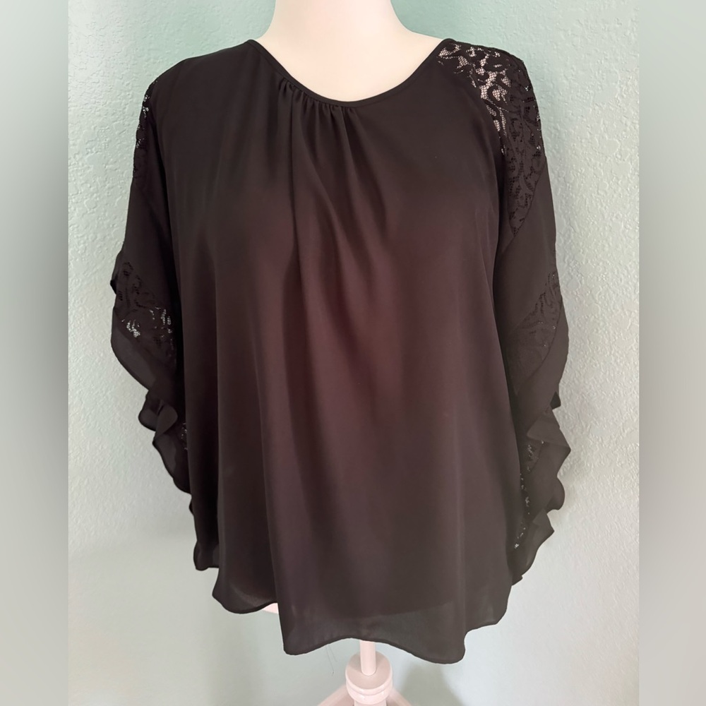 Black top with lace detail